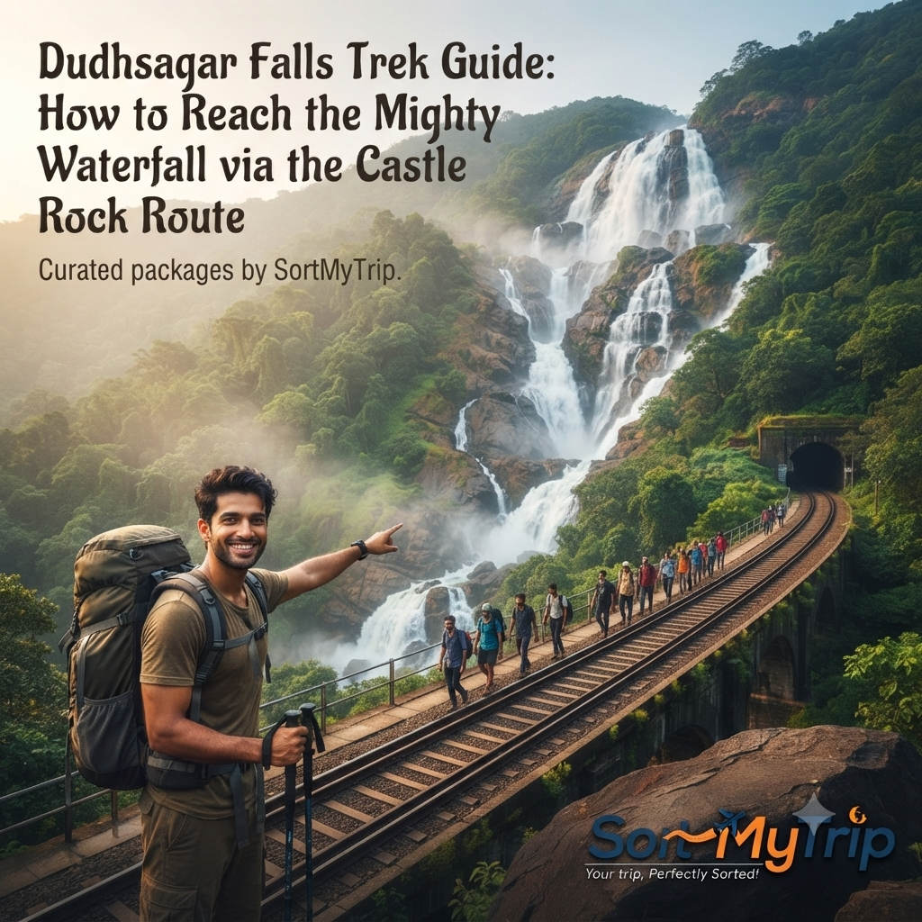 Dudhsagar Falls Trek Guide: How to Reach the Mighty Waterfall via the Castle Rock Route