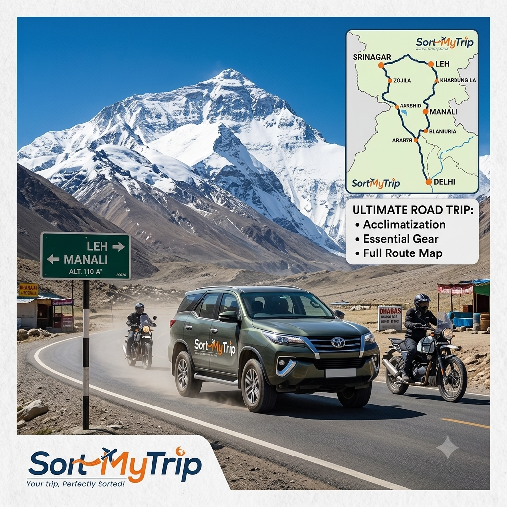 The Ultimate Delhi to Leh Road Trip: Route Map, Acclimatization, and Essentials