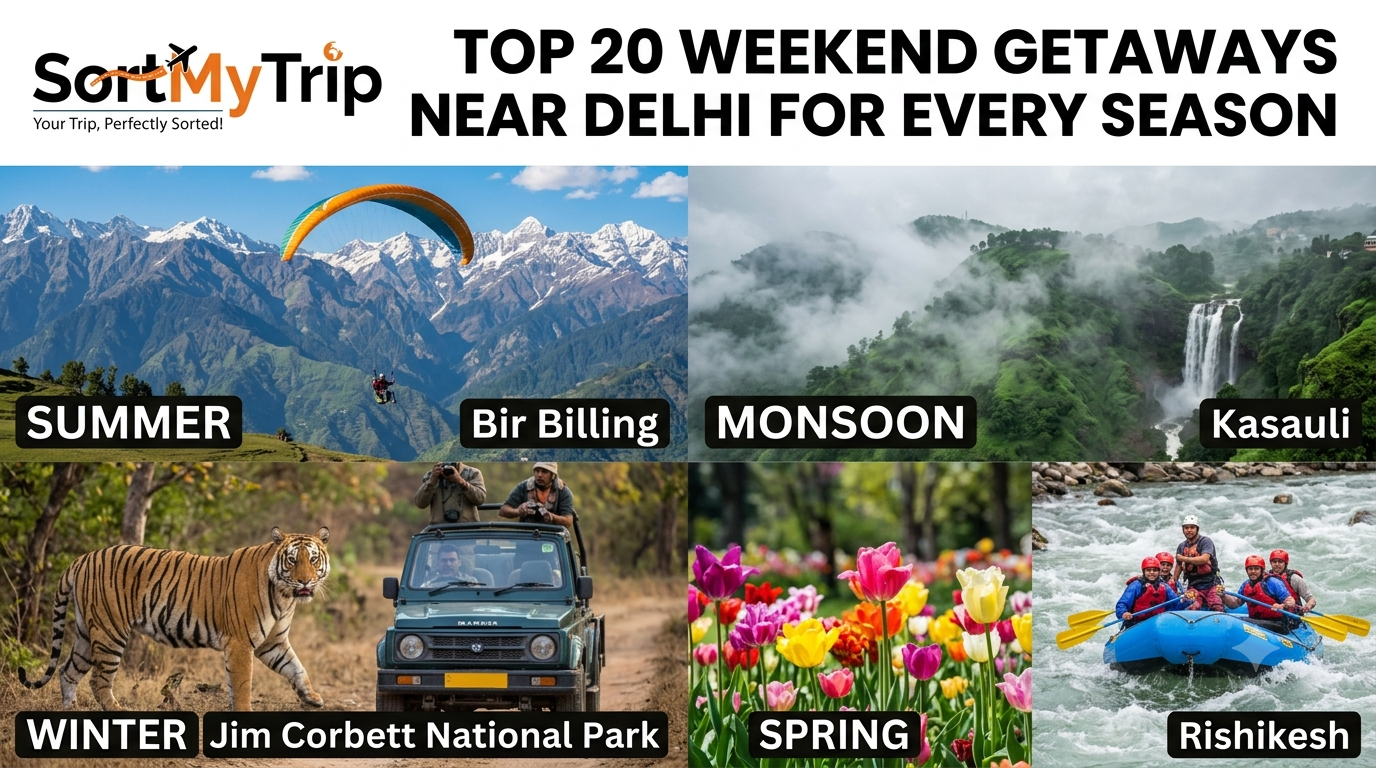 The Ultimate Guide: Top 20 Weekend Getaways Near Delhi for Every Season