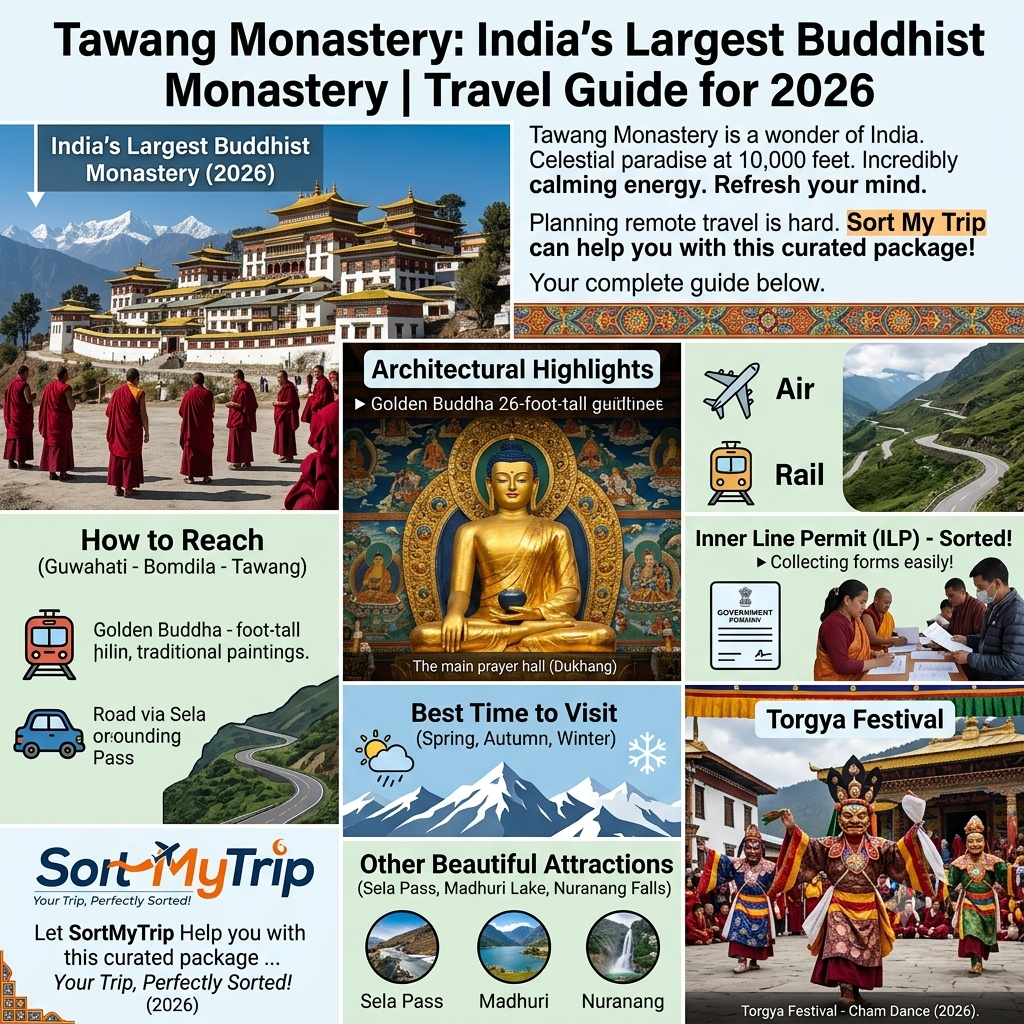 Tawang Monastery: India's Largest Buddhist Monastery | Travel Guide for 2026