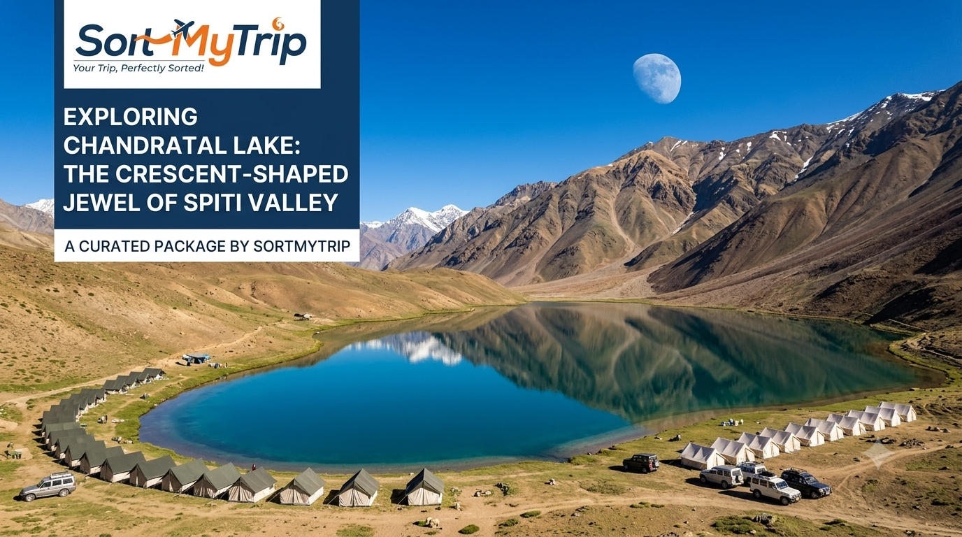 Exploring Chandratal Lake: The Crescent-Shaped Jewel of Spiti Valley